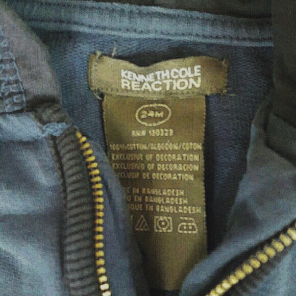 Kenneth Cole Reaction Zip Up Hoodie Size Baby 24 Months - Picture 2 of 3